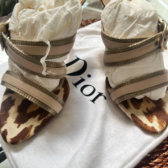 Christian Dior | Calfskin Buckle Mule Sandals size 40 - Dust bag included - Picture 6 of 7